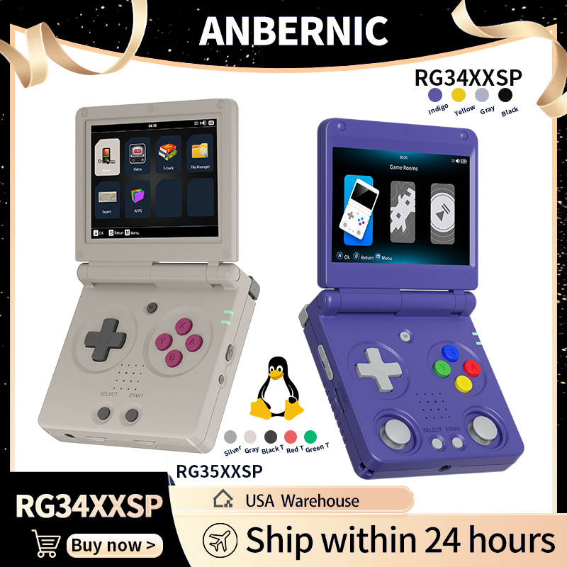 Gaming Console Deals - Anbernic RG34XXSP RG35XXSP Перекидная портативная игровая