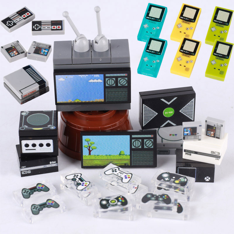 Gaming Console Lego - DIY город классический телевизор строительный блок