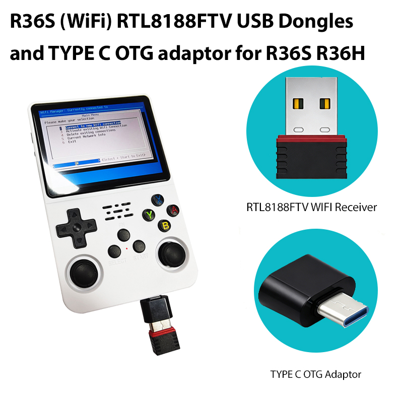 Gaming Console R36H - USB-адаптеры и OTG-адаптеры Type-C RTL8188FTV (WiFi)