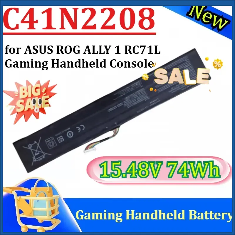 Gaming Console Rog Ally - Новая аккумуляторная батарея C41N2208 15.48V 74Wh