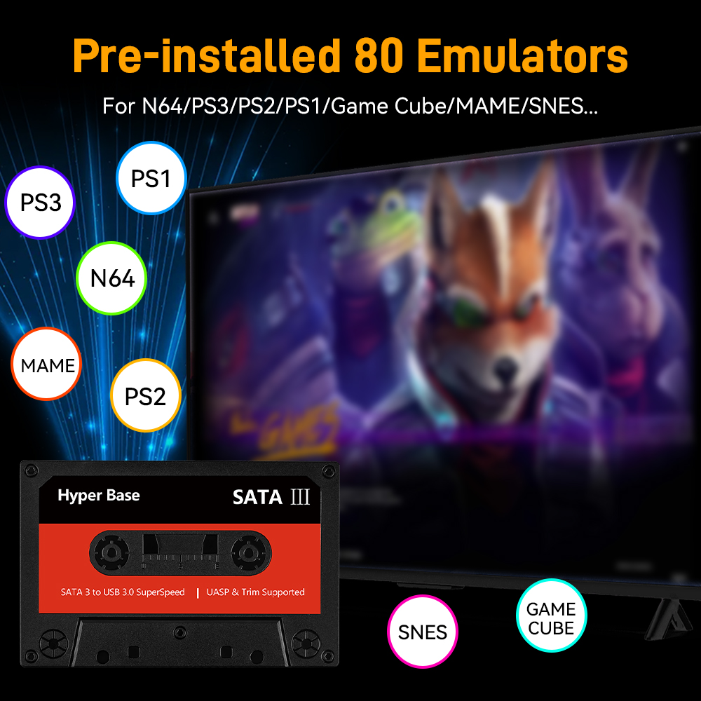 Эмулятор Batocera 500G/2T, игр – обзор и цена Gaming Console Driving