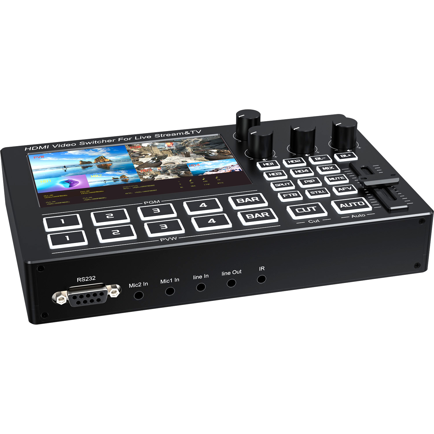 4-канальный HDMI видеомикшер 1 – обзор и цена Gaming Console Monitor